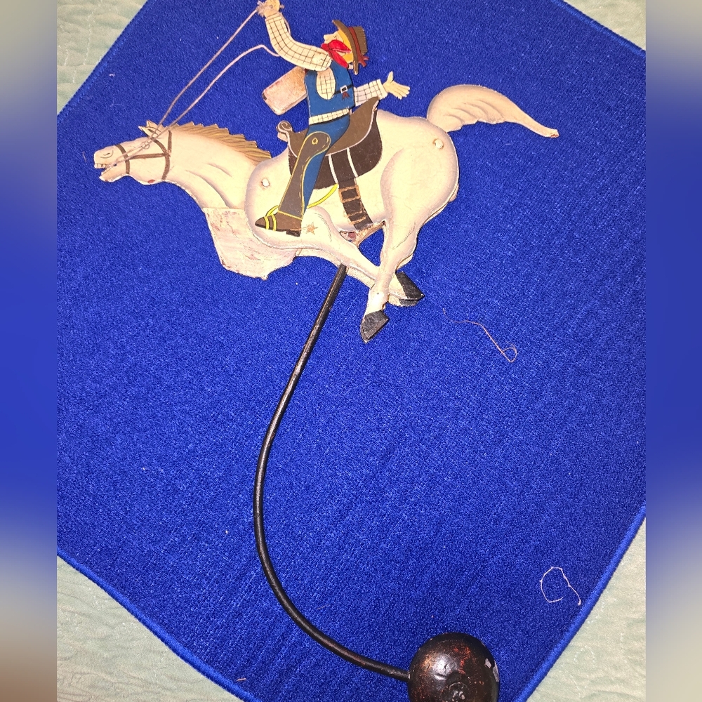 Vintage a cowboy on horse